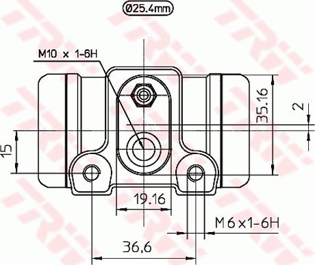 TRW BWL201 - Колесный тормозной цилиндр autospares.lv