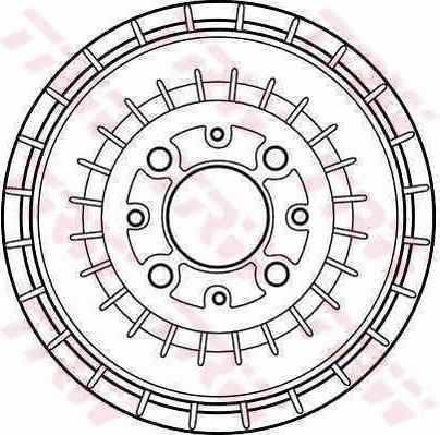 TRW DB4171 - Тормозной барабан autospares.lv