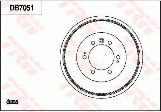 TRW DB7051 - Тормозной барабан autospares.lv