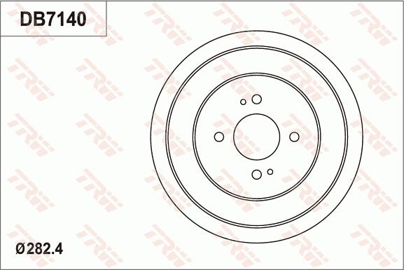 TRW DB7140 - Тормозной барабан autospares.lv