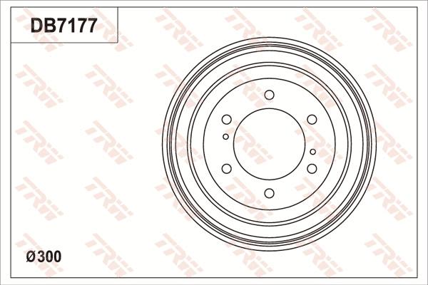 TRW DB7177 - Тормозной барабан autospares.lv