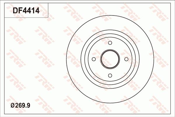 TRW DF4414 - Тормозной диск autospares.lv