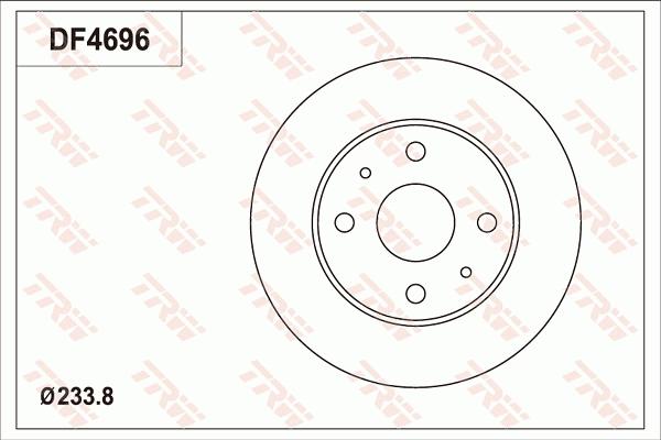 TRW DF4696 - Тормозной диск autospares.lv