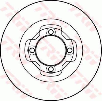 TRW DF4008 - Тормозной диск autospares.lv