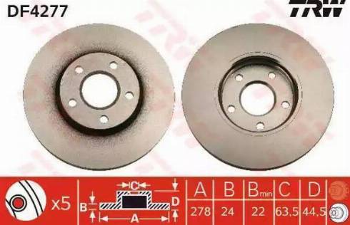 RIDER RD.3325.DF4277 - Тормозной диск autospares.lv