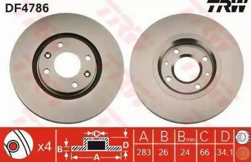 RIDER RD.3325.DF4183 - Тормозной диск autospares.lv