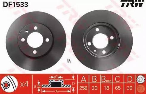 RIDER RD.3325.DF1533 - Тормозной диск autospares.lv