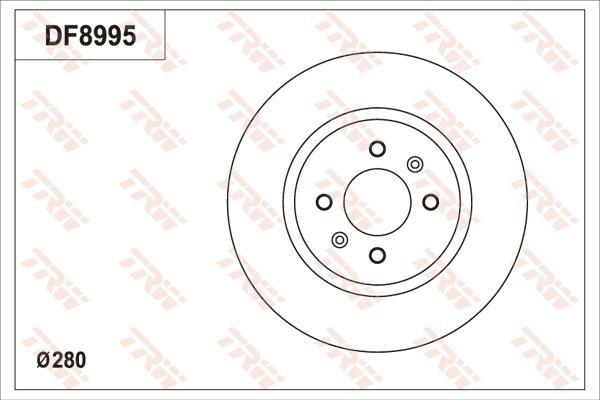TRW DF8995 - Тормозной диск autospares.lv
