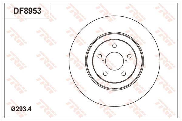 TRW DF8953 - Тормозной диск autospares.lv