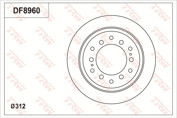 TRW DF8960S - Тормозной диск autospares.lv