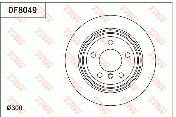 TRW DF8049 - Тормозной диск autospares.lv