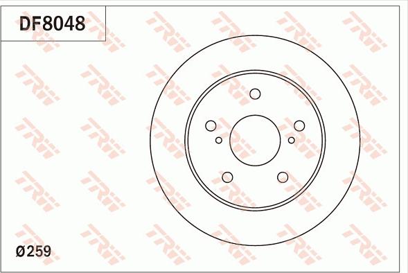 TRW DF8048 - Тормозной диск autospares.lv