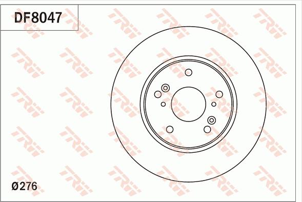 TRW DF8047 - Тормозной диск autospares.lv