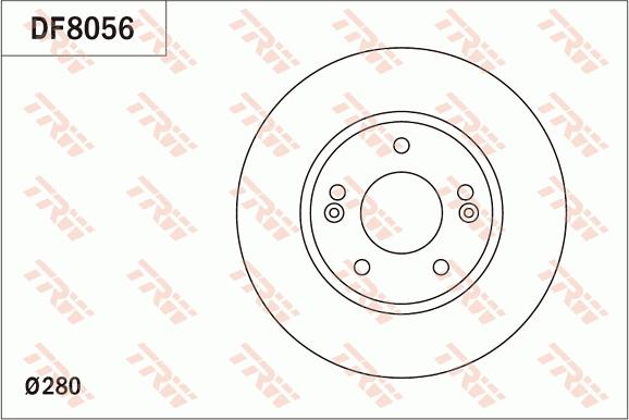 TRW DF8056 - Тормозной диск autospares.lv