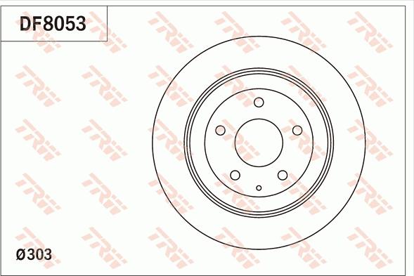 TRW DF8053 - Тормозной диск autospares.lv