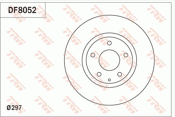 TRW DF8052 - Тормозной диск autospares.lv
