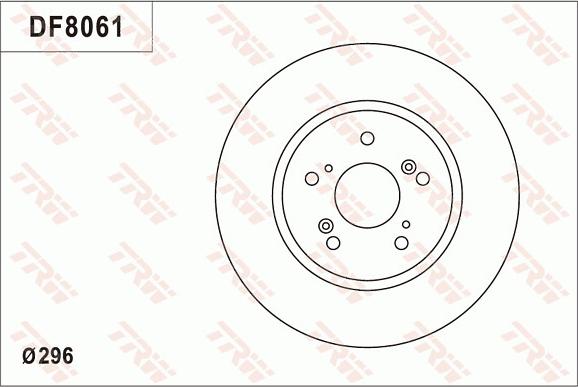 TRW DF8061 - Тормозной диск autospares.lv