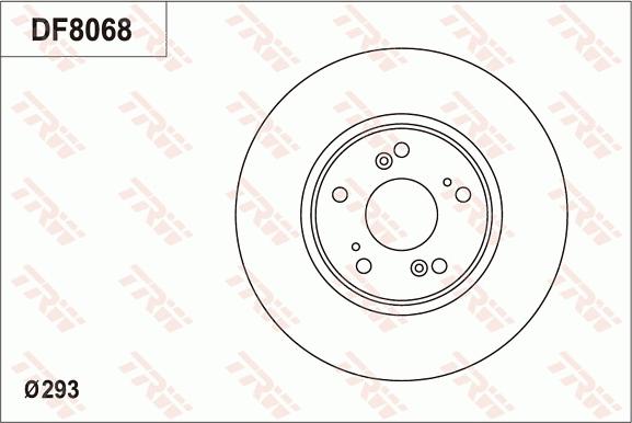 TRW DF8068 - Тормозной диск autospares.lv