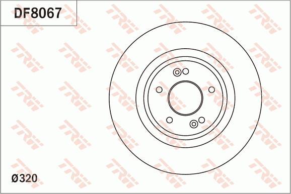 TRW DF8067 - Тормозной диск autospares.lv