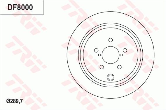 TRW DF8000 - Тормозной диск autospares.lv