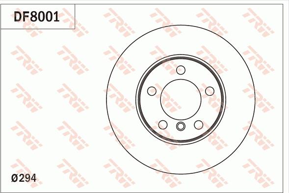 TRW DF8001 - Тормозной диск autospares.lv