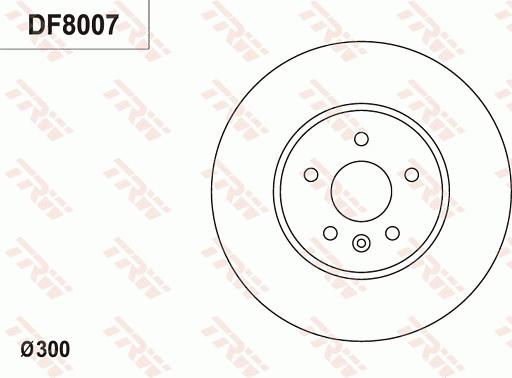 TRW DF8007 - Тормозной диск autospares.lv