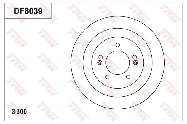 TRW DF8039 - Тормозной диск autospares.lv