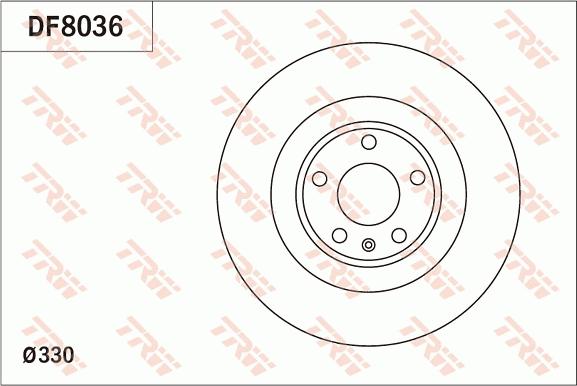 TRW DF8036 - Тормозной диск autospares.lv