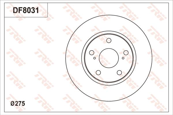 TRW DF8031S - Тормозной диск autospares.lv