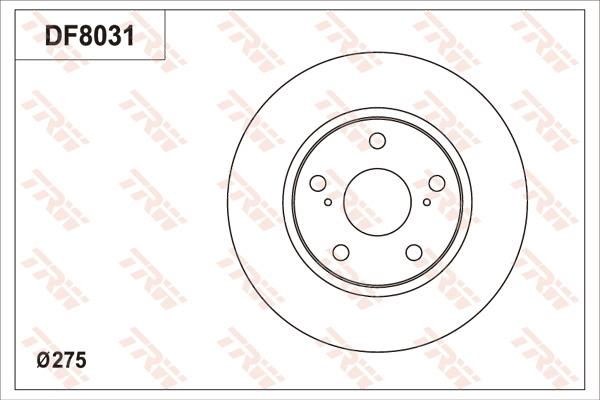 TRW DF8031 - Тормозной диск autospares.lv