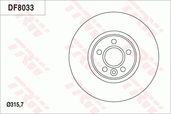 TRW DF8033 - Тормозной диск autospares.lv