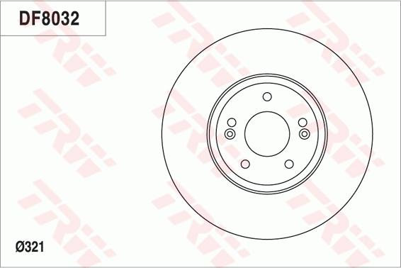 TRW DF8032 - Тормозной диск autospares.lv