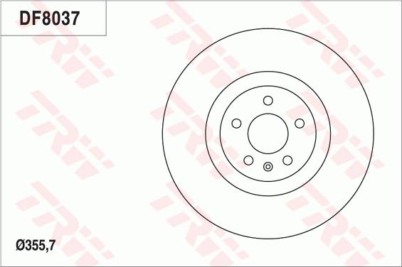 TRW DF8037 - Тормозной диск autospares.lv