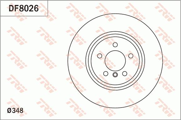 TRW DF8026 - Тормозной диск autospares.lv