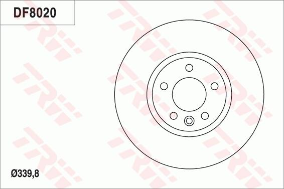 TRW DF8020 - Тормозной диск autospares.lv