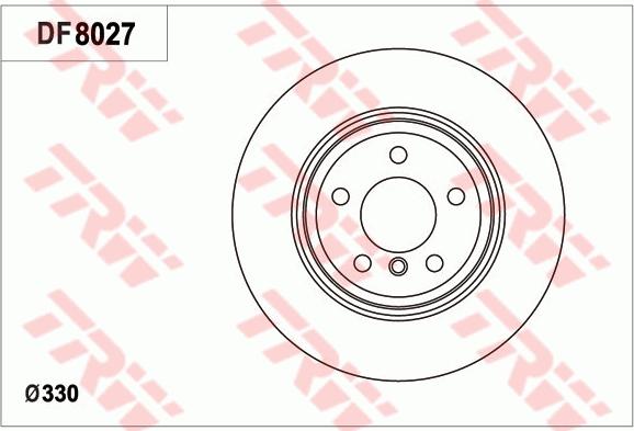 TRW DF8027 - Тормозной диск autospares.lv