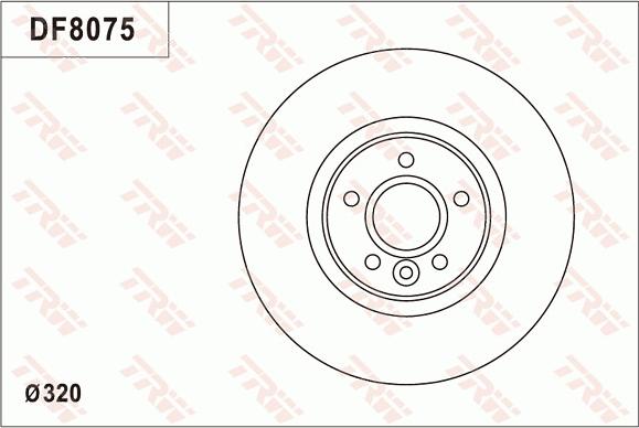 TRW DF8075S - Тормозной диск autospares.lv