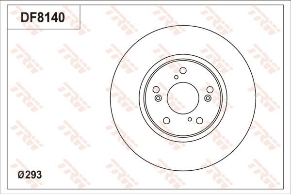 TRW DF8140S - Тормозной диск autospares.lv