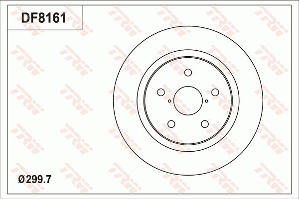 TRW DF8161S - Тормозной диск autospares.lv