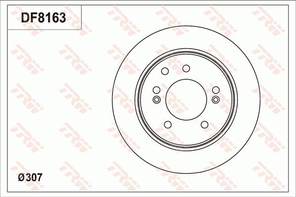 TRW DF8163 - Тормозной диск autospares.lv