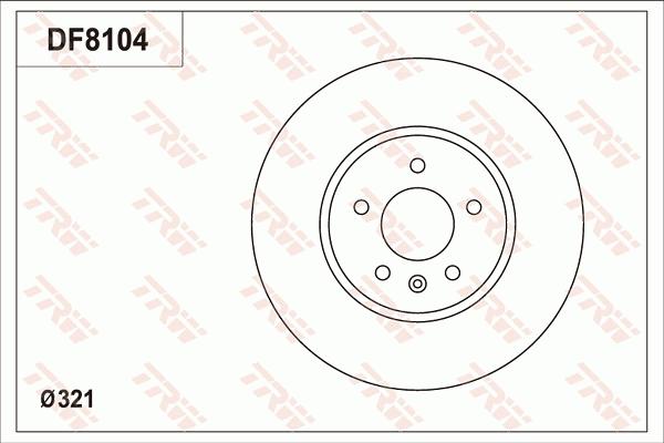 TRW DF8104 - Тормозной диск autospares.lv