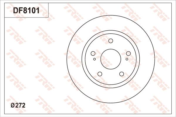 TRW DF8101 - Тормозной диск autospares.lv