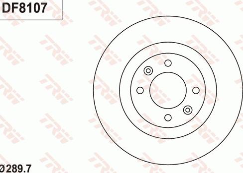 TRW DF8107 - Тормозной диск autospares.lv