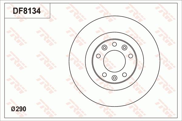 TRW DF8134 - Тормозной диск autospares.lv