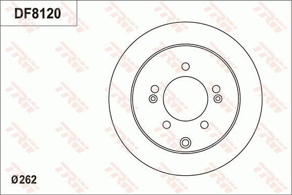 TRW DF8120 - Тормозной диск autospares.lv