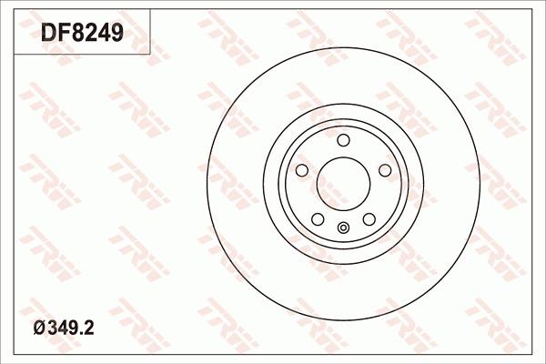 TRW DF8249S - Тормозной диск autospares.lv