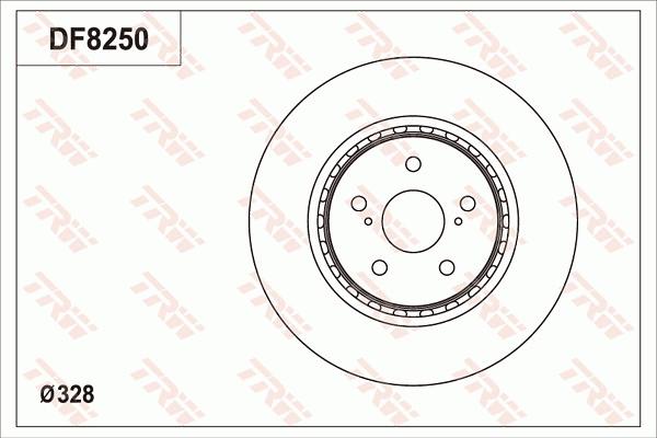 TRW DF8250S - Тормозной диск autospares.lv