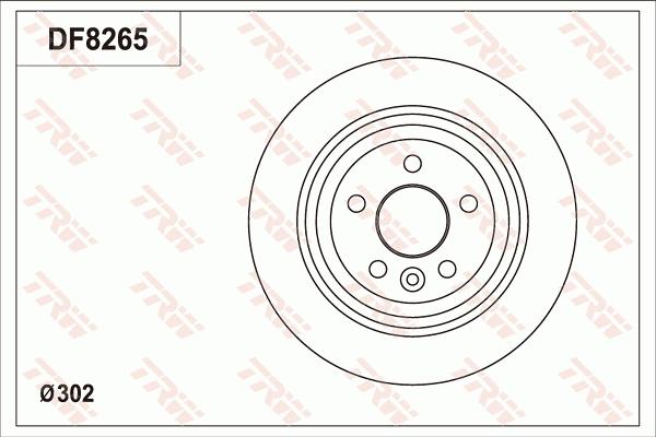 TRW DF8265S - Тормозной диск autospares.lv