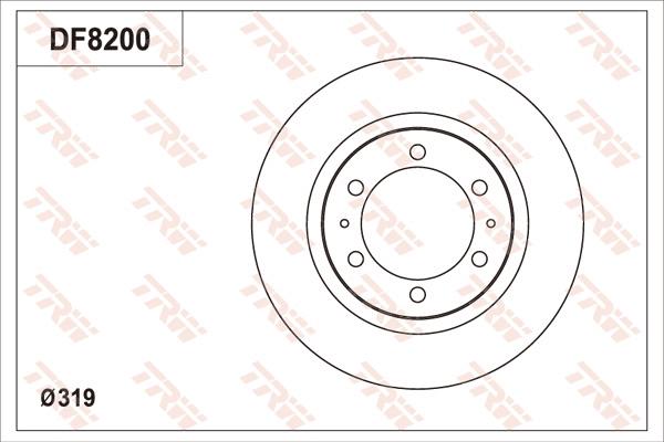 TRW DF8200 - Тормозной диск autospares.lv