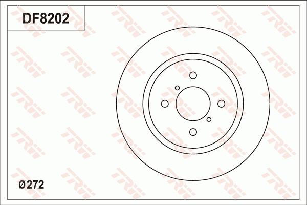 TRW DF8202 - Тормозной диск autospares.lv